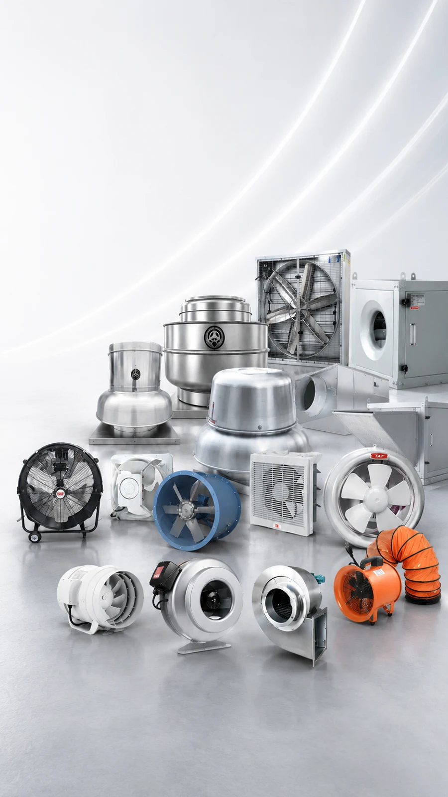 Industrial exhaust fan product range for Saudi Arabia projects