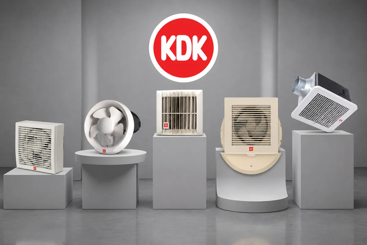 KDK exhaust fan application for ceiling and wall ventilation