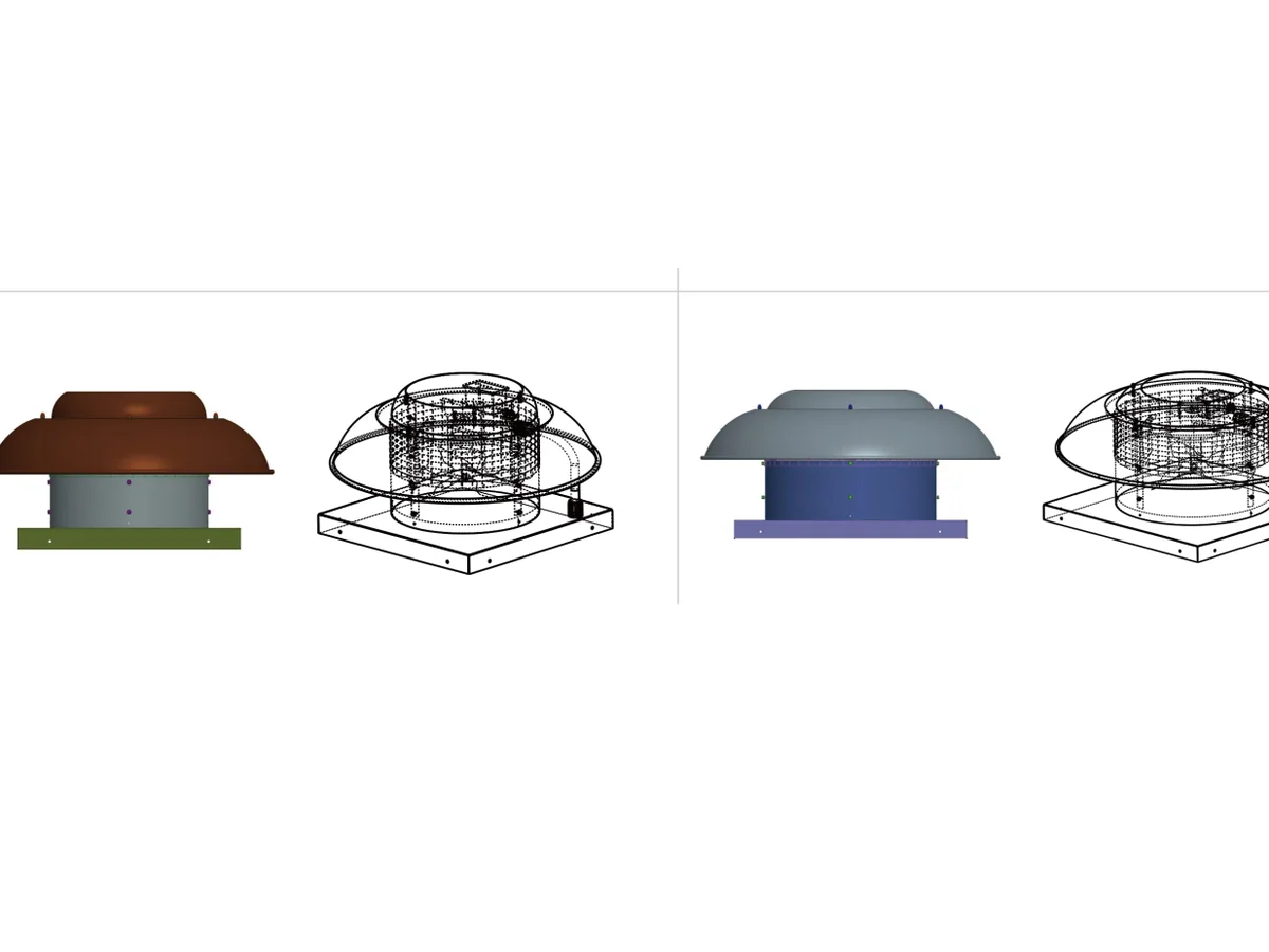 RMUA roof and wall fresh air supply fan product views
