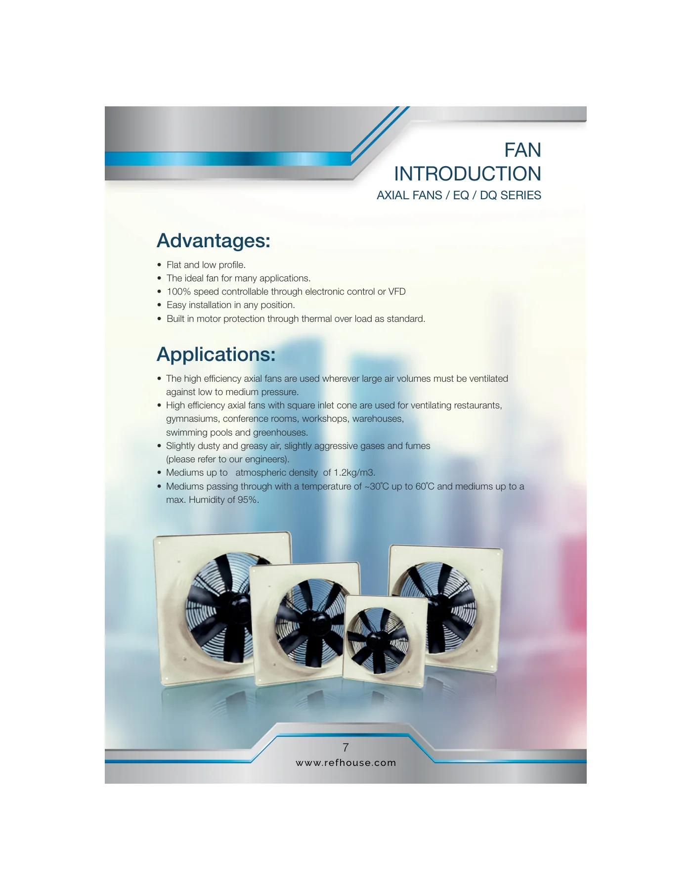 Saudi Fan EQ DQ axial fan introduction page