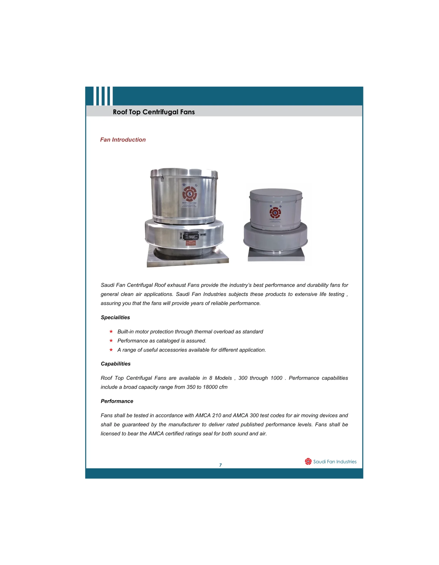Saudi Fan RTC Roof Top Centrifugal Fan supplier in Saudi Arabia