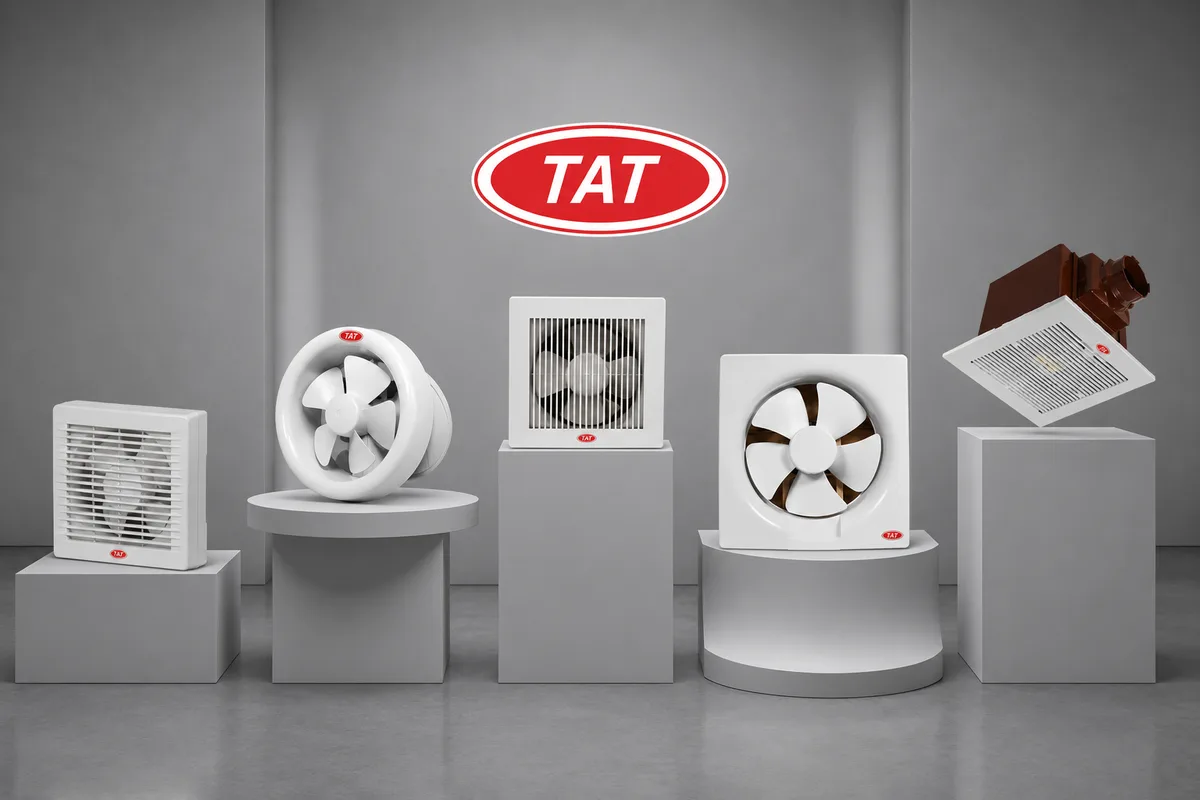 TAT QCA ceiling cassette and LDSF steel square exhaust fan range
