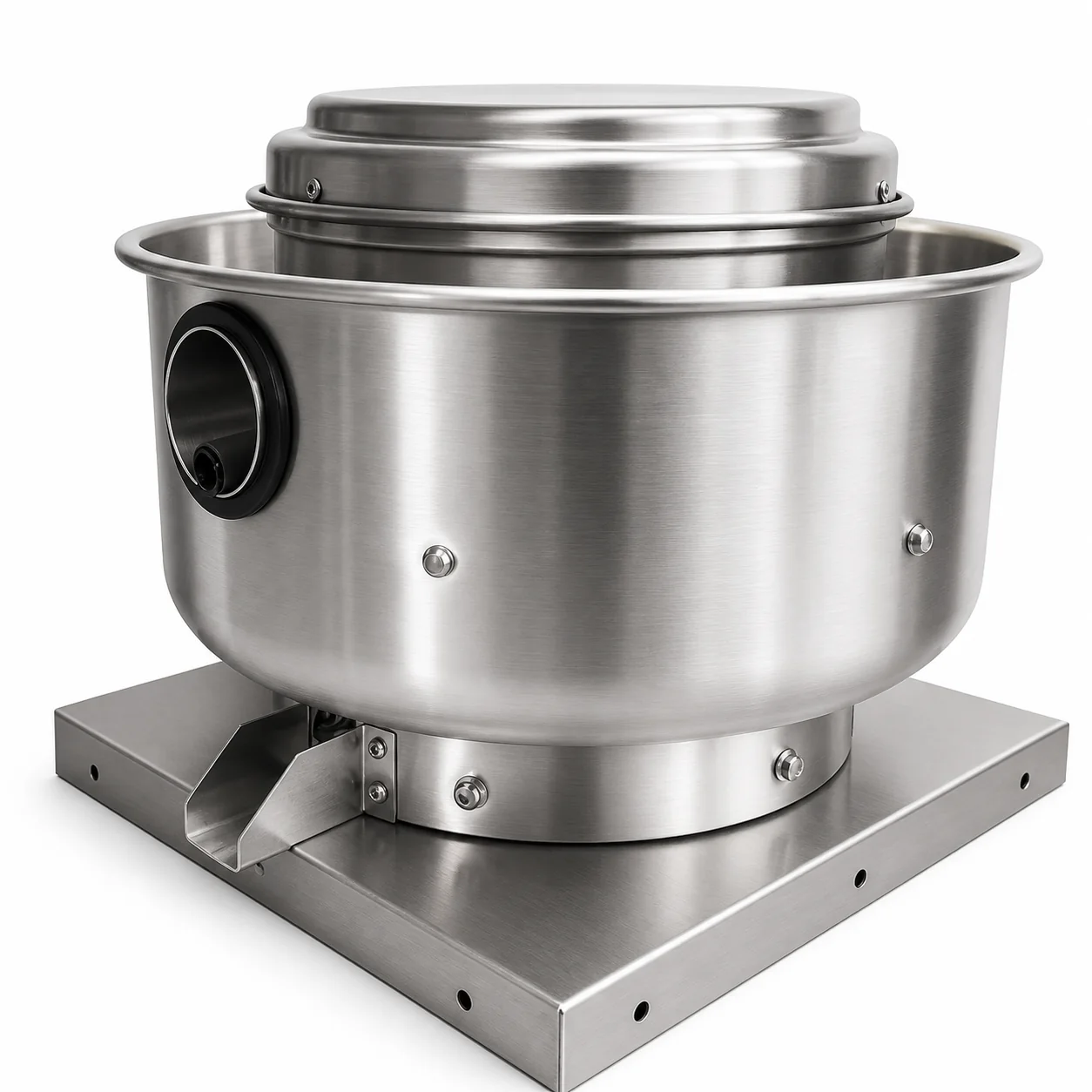 Upblast roof fan grease collector and accessory detail