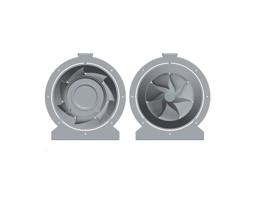 VMD axial inline fan front impeller view